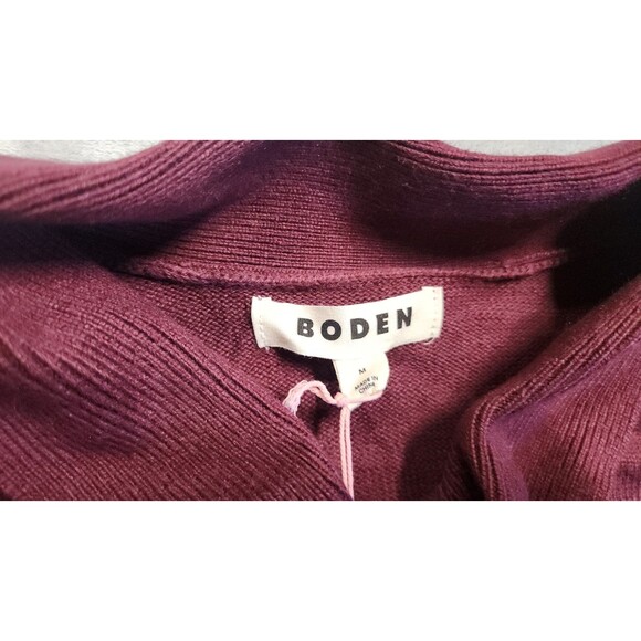 NWT BODEN Women's Size Medium Deep Wisteria Knitted Bow Sweater - Picture 7 of 9